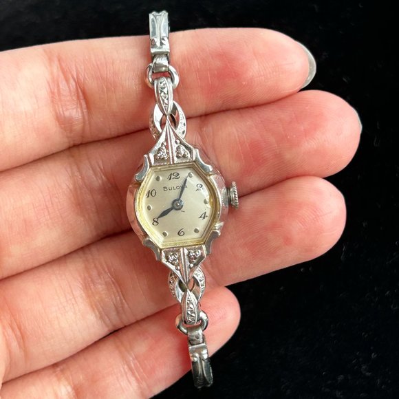 Vintage 1956 Bulova "GODDESS OF TIME" 4 diamonds with 10K R.G.P Women's Watch - Picture 6 of 13